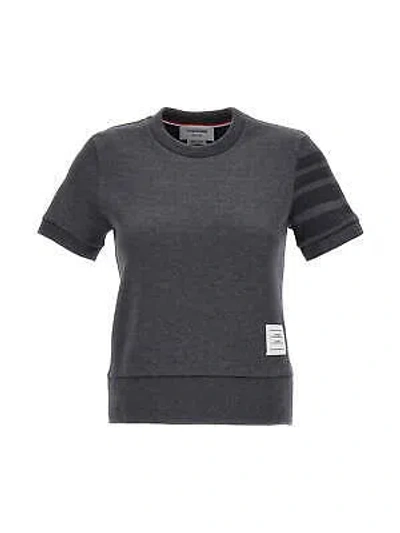 Pre-owned Thom Browne Short Sleeve Sweatshirt In Gray