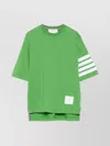 Thom Browne 4-bar Stripes Crewneck T-shirt In Green