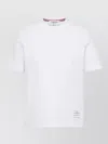 Thom Browne Short Sleeve T-shirt Engineered Stripe Pique In White