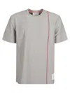 Thom Browne T-shirt Rwb Stripe In Medium Grey