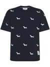 Thom Browne Short Sleeved T-shirt In Blue