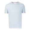 Thom Browne Short Sleeve Tee With Engineered In Blue