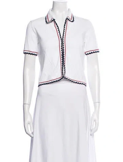 Pre-owned Thom Browne Short Sleeve Top In White