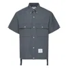 Thom Browne Dark Grey Solid Shirt In Gray