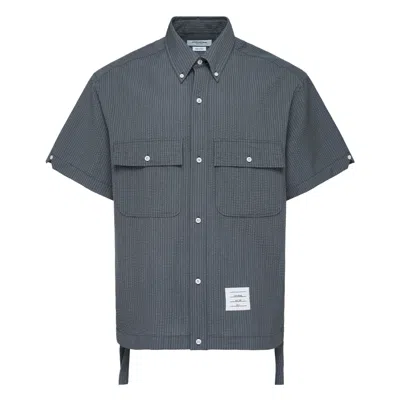 THOM BROWNE SHORT SLEEVE TRACK SHIRT
