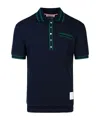 Thom Browne Polo - Azul Oscuro In Black