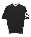 Thom Browne Short-sleeved Sweater In Black