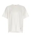 Thom Browne Rwb Knit Trim T-shirt White In White