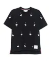 Thom Browne Embroidered-motif T-shirt In Black