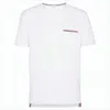 Thom Browne Short-sleeved T-shirt With Striped Pocket Detail In Brown