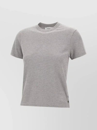 Thom Browne T-shirt With Logo In Gris