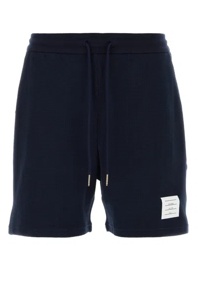 Thom Browne Rwb Stripe-trimmed Track Shorts In Blue