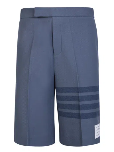 Thom Browne High-waisted Bermuda Shorts In Blue