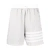 Thom Browne Shorts Gray In Silver