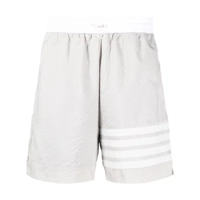 Thom Browne Shorts Gray In Silver