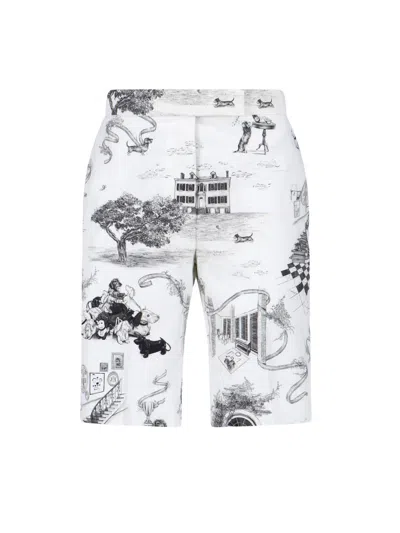 Thom Browne Shorts "hector Toile" In White