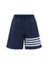 Thom Browne 4-bar Stripe Detailed Shorts In Navy