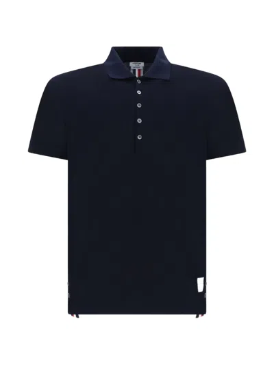 Thom Browne Short-sleeve Polo Shirt In Blue