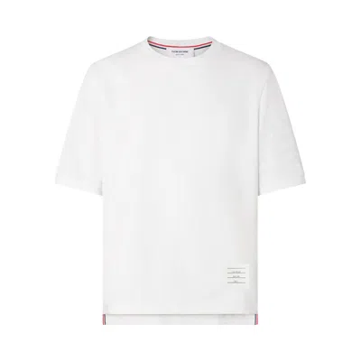 Pre-owned Thom Browne Short-sleeve Rib Cuff Tee 'white' | Men's Size 3