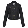 Thom Browne Japanese Selvedge Denim Jacket Puffer Jackets Blue In Black