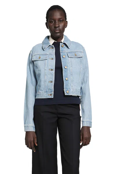 Thom Browne Shrunken Selvedge Denim Jacket In Blue