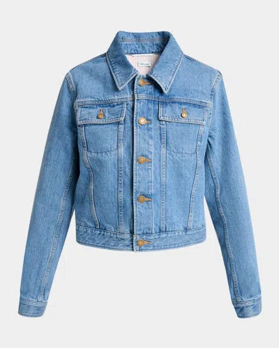 Thom Browne Shrunken-fit Denim Jacket In Light Blue