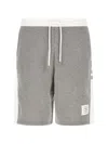 Thom Browne Side-inserts Track Shorts In Gray
