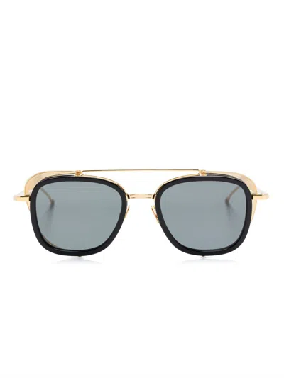 Thom Browne Side-shield Sunglasses In 黑色