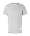 Thom Browne Side Slit Relaxed Short-sleeve Tee In Gray