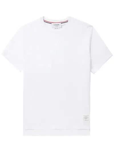Thom Browne Side-slit Short-sleeve T-shirt In White