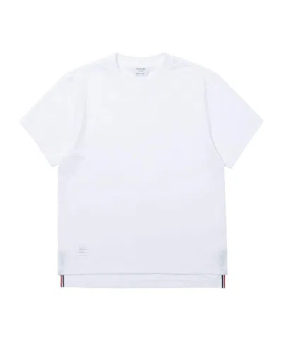 Thom Browne Side Slits Relaxed T-shirt In White