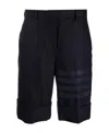 Thom Browne Side-stripe Tailored Shorts In Black