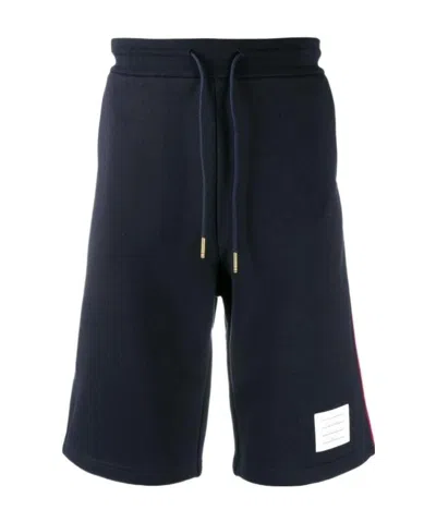 Thom Browne Side-stripe Track Shorts In Black