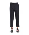 Thom Browne Side Striped Casual Pants In Black