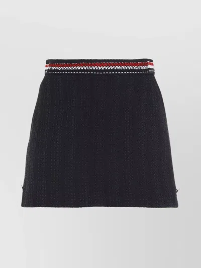 THOM BROWNE SIDE TAB THIGH LENGTH SKIRT