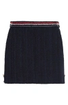 Thom Browne Thigh Length Side Tab Skirt In Navy