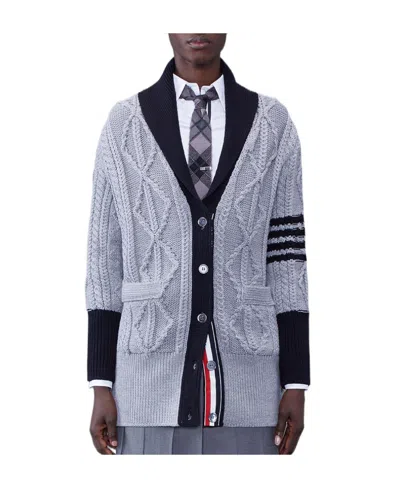 Thom Browne Signature 4-bar Stripe Cardigan In Multicolor