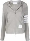 Thom Browne Signature 4-bar Stripe Hoodie In 055 Lt Grey