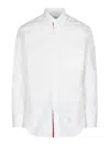 Thom Browne Classic Fit Cotton Button-down Shirt In Blanco