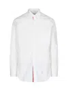 Thom Browne Signature Grosgrain Placket Shirt In White