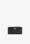 Thom Browne Signature Loop Zip-around Wallet In Black