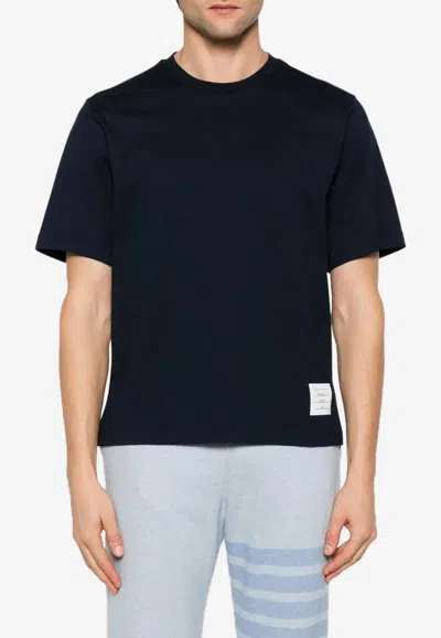 Thom Browne Signature Loopback Oversized T-shirt In Blue