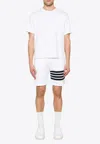 Thom Browne Signature Loopback Oversized T-shirt In White