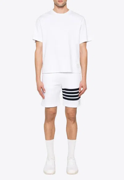 Thom Browne Signature Loopback Oversized T-shirt In Neutral
