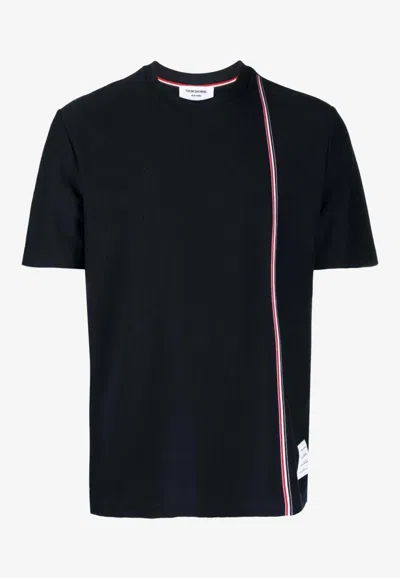 THOM BROWNE SIGNATURE STRIPE CREWNECK T-SHIRT