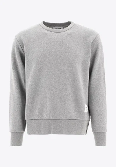 Thom Browne Signature Stripes Sweatshirt In Gray