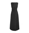 Thom Browne Silk Belted Maxi Dress In Black