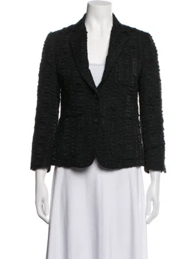 Pre-owned Thom Browne Silk Blazer In Black