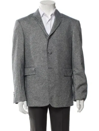 Pre-owned Thom Browne Silk Blazer In Gray