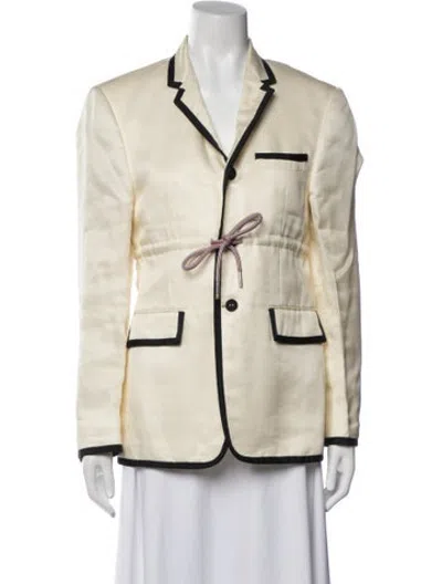Pre-owned Thom Browne Silk Blazer In Neutrals
